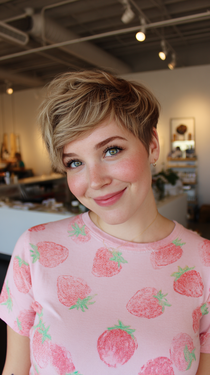 Softly Textured Pixie Cut with Subtle Layers