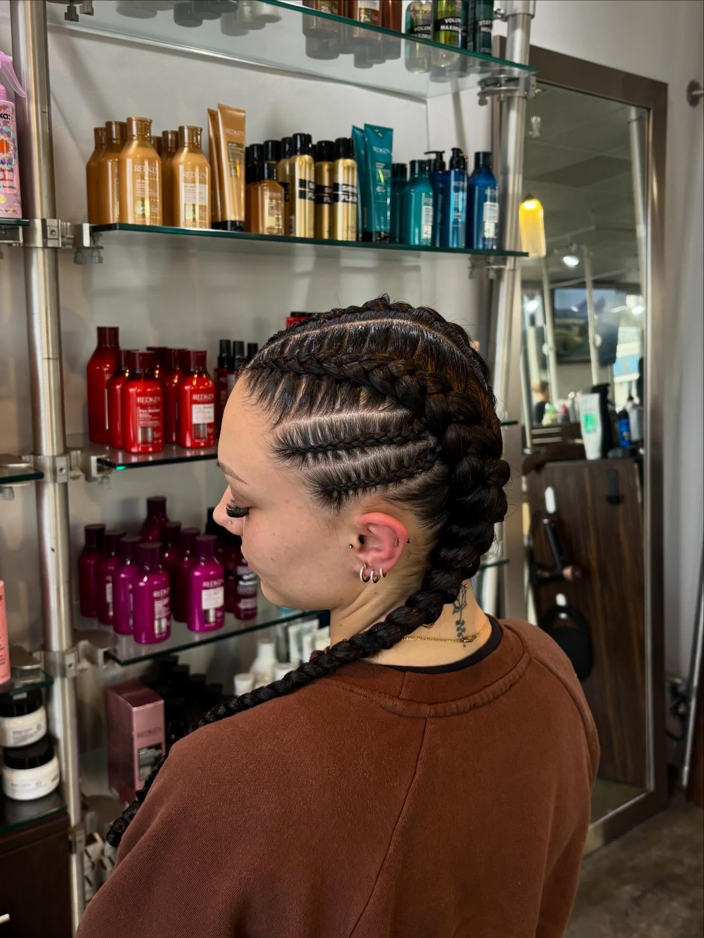 Stylish Dutch Braids with Intricate Details