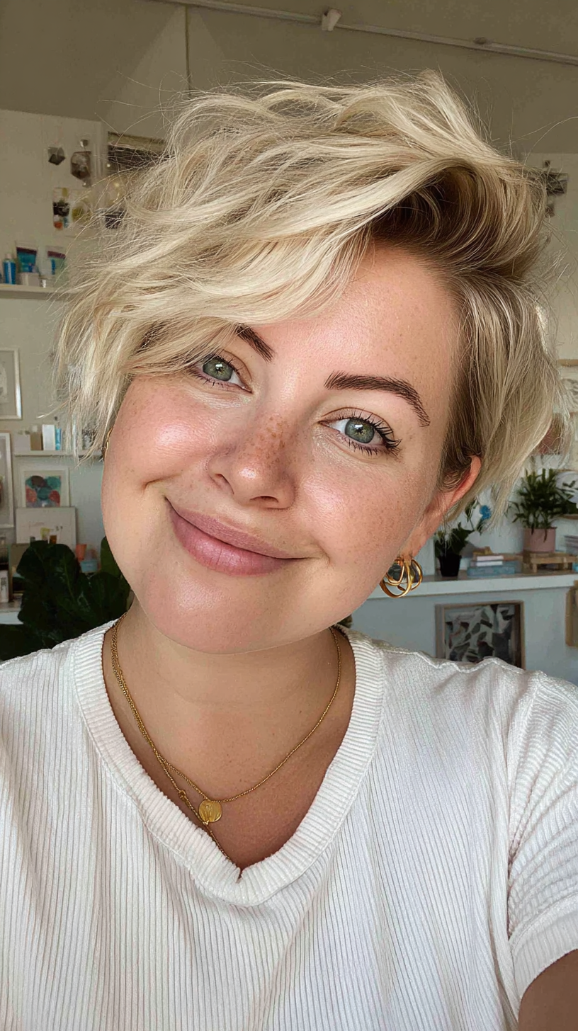 Textured Pixie Cut with Soft Beachy Waves