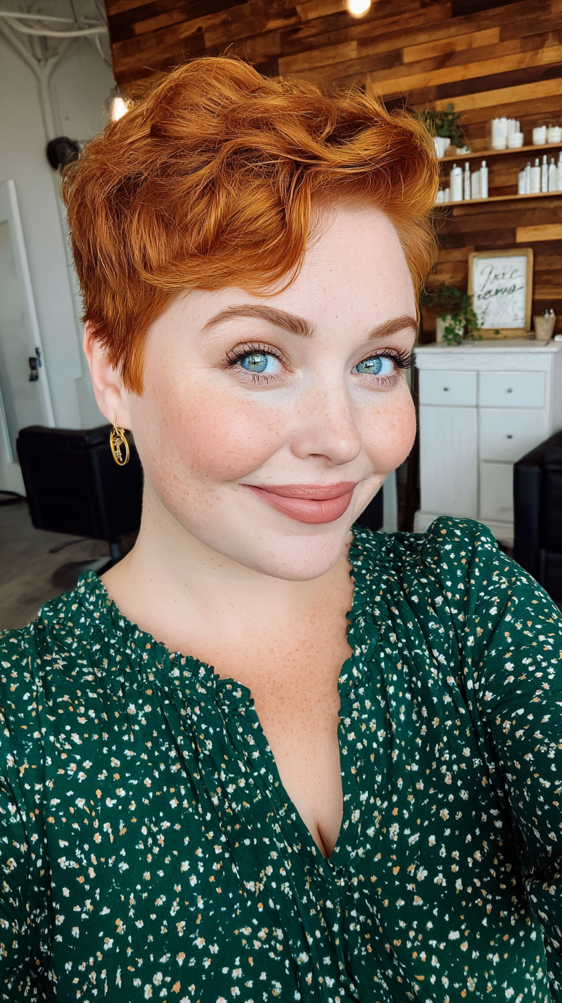 Textured Pixie Cut with Spiraled Volume