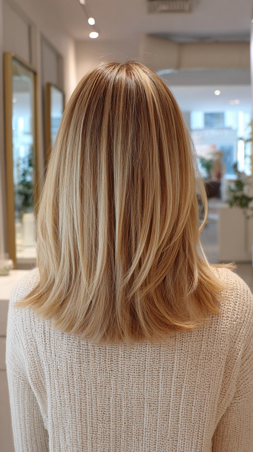 Bright and Luminous Medium Straight Cut with Subtle Highlights