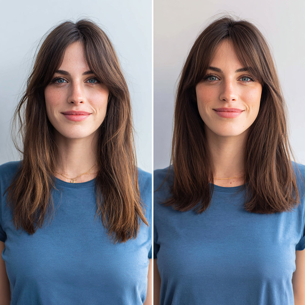 Elegant Medium Straight Cut with Subtle Layers
