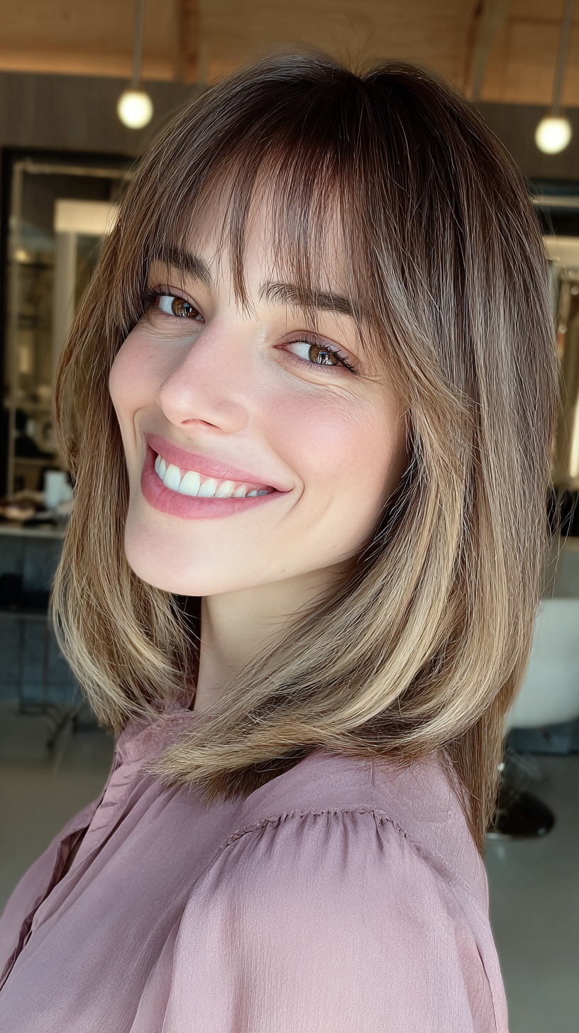 Chic Layered Bob with Soft Bangs
