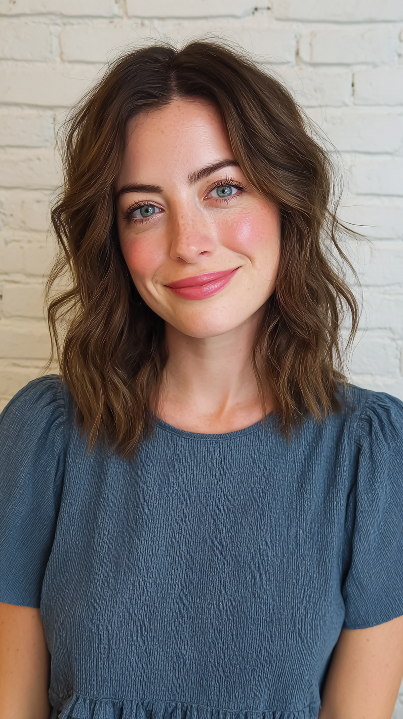 Effortlessly Textured Medium-Length Waves