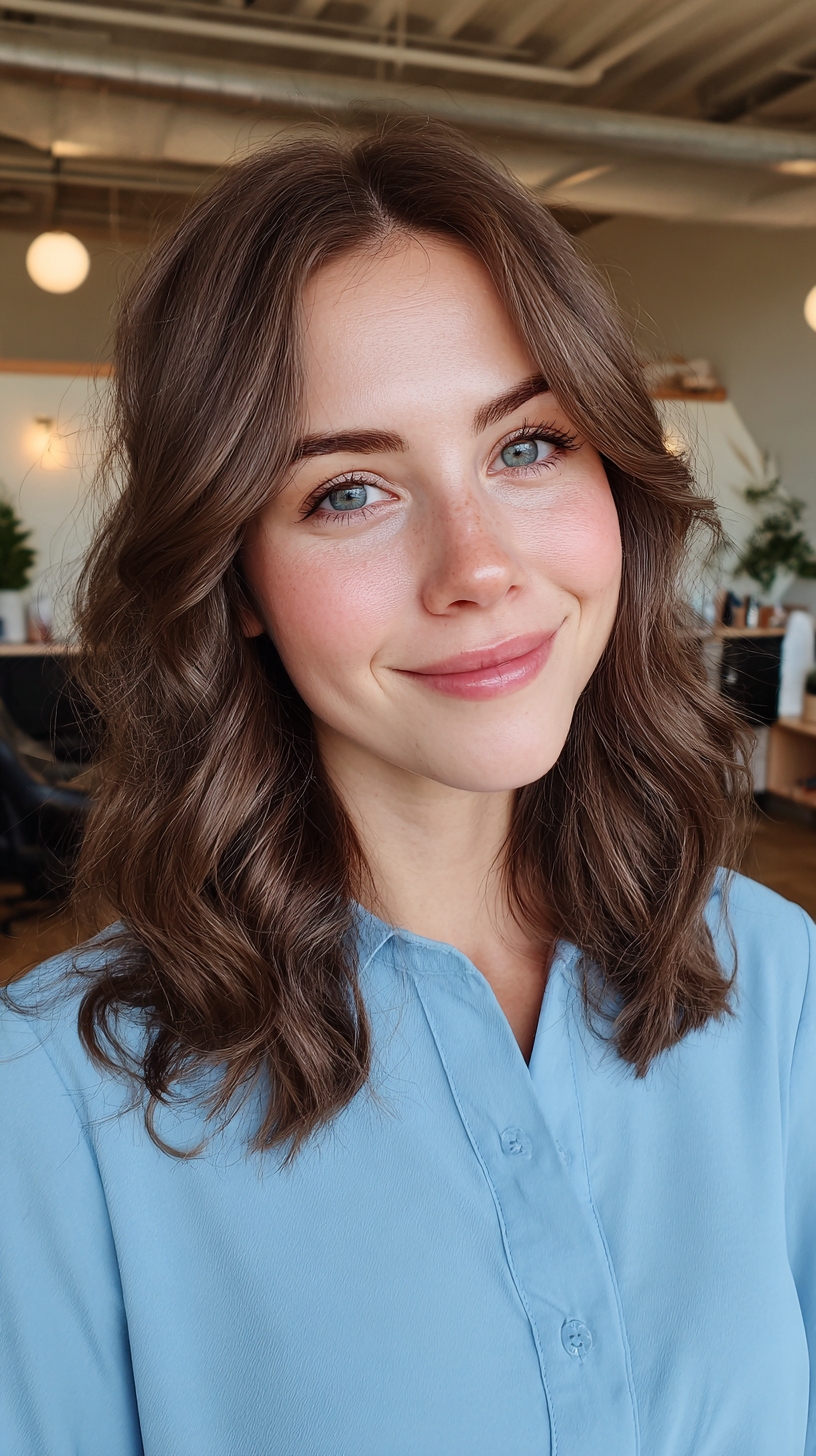 Textured Mid-Length Waves with Soft Face-Framing Layers