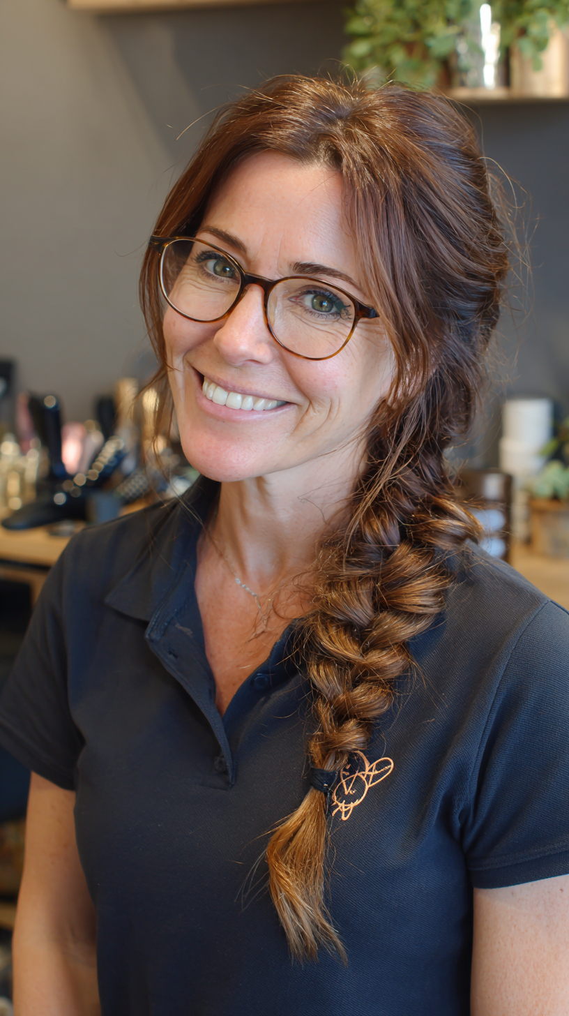 Casual Side Braid with Soft Waves