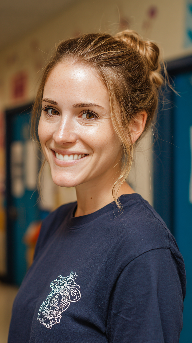 Effortlessly Chic Messy Bun with Soft Face-Framing Strands