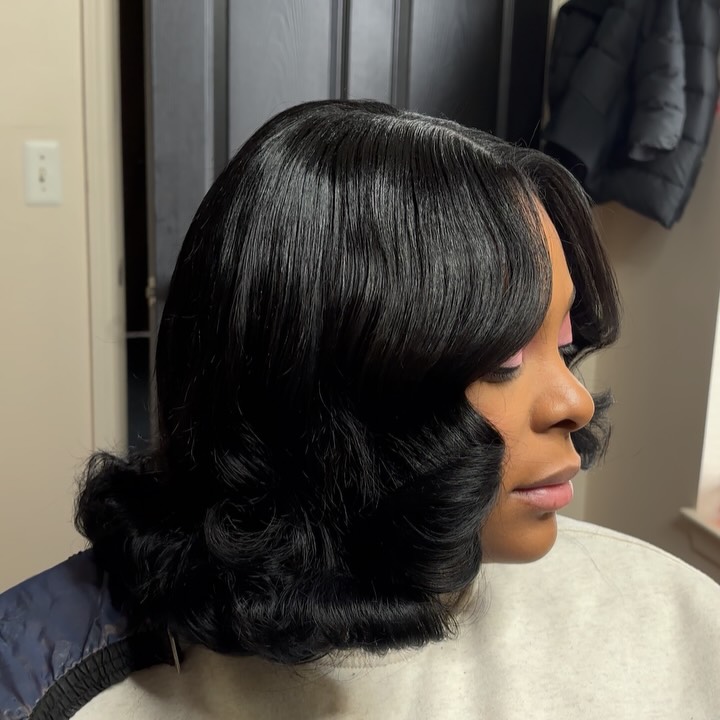 Modern Curled Bob with Soft Volume