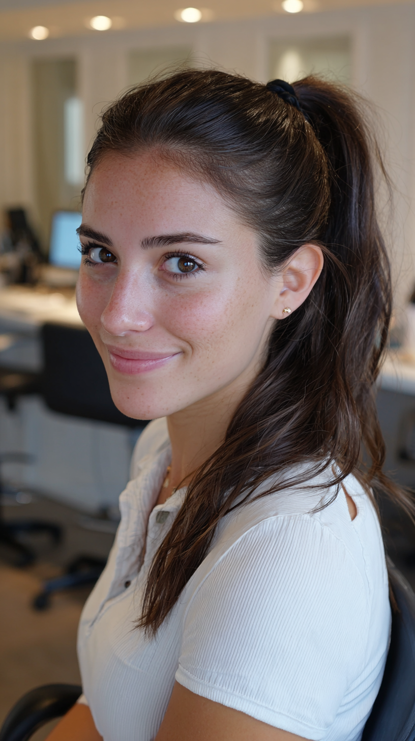Sleek High Ponytail with Natural Waves