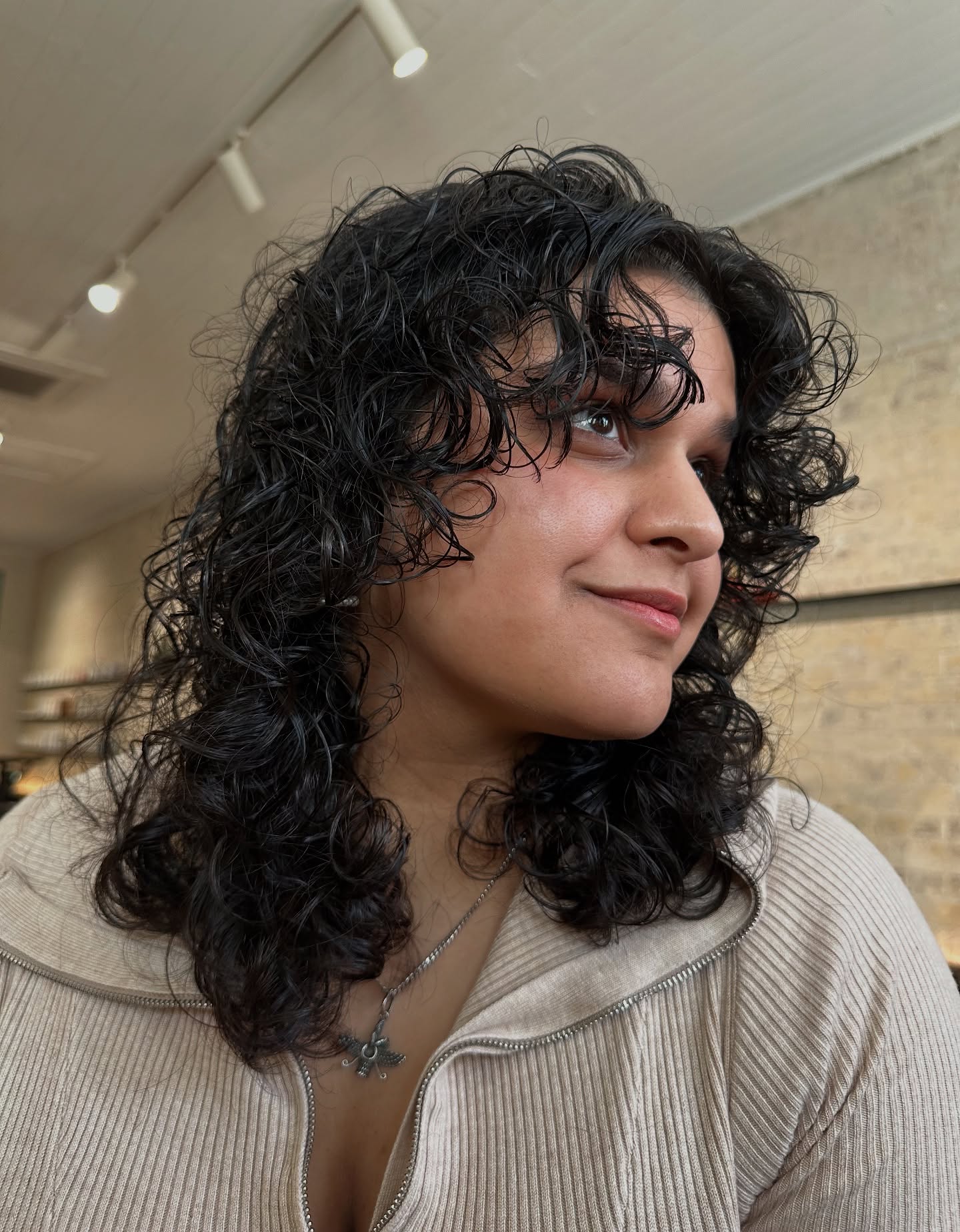 Soft Curly Shag with Face-Framing Layers