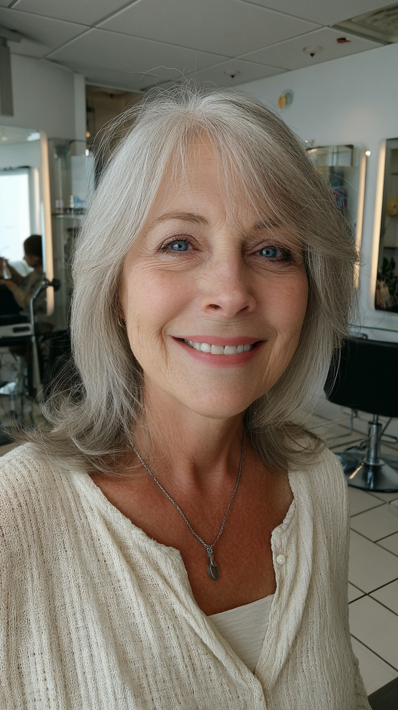 Softly Textured Silver Waves