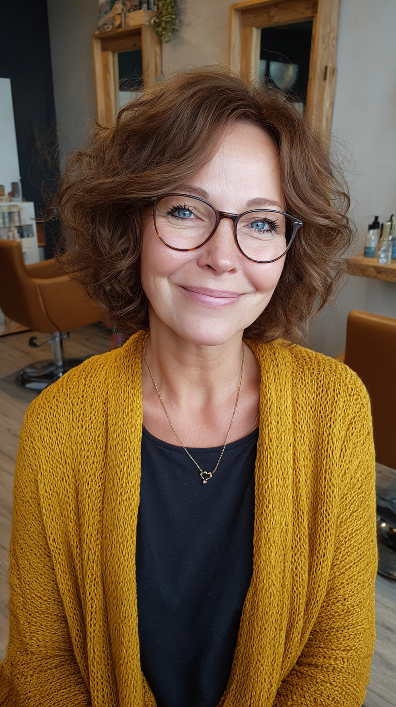 Textured Shoulder-Length Curly Cut with Soft Layers
