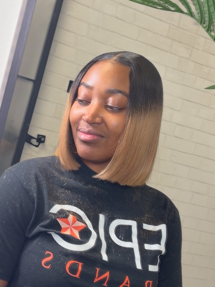Trendy Blunt Cut Bob with Ombre Finish