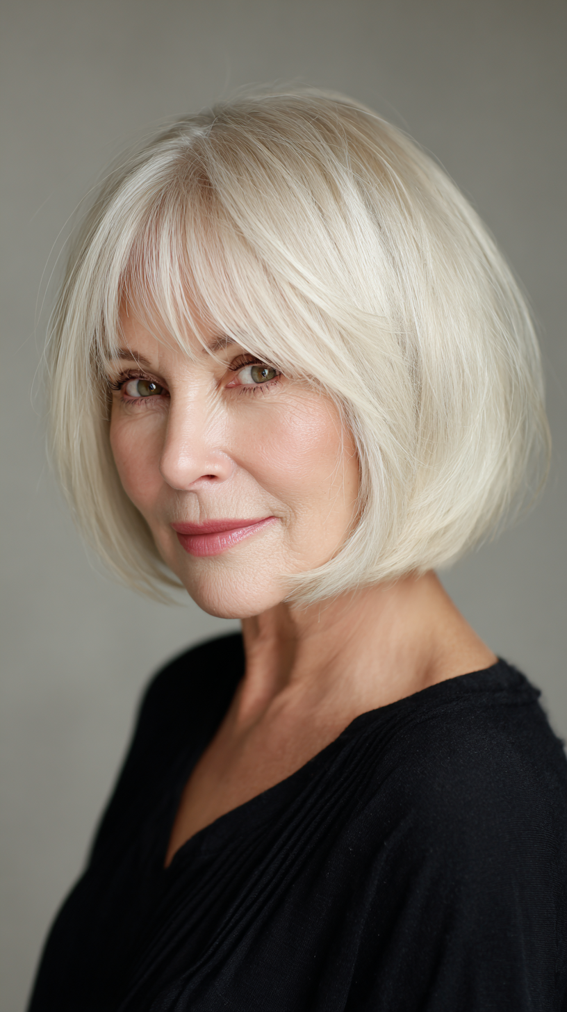Chic Layered Bob with Subtle Highlights