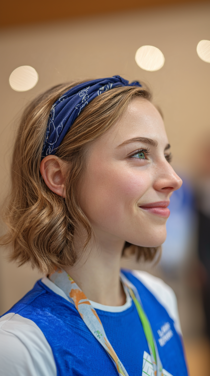 Chic Soft Waves with a Stylish Headband