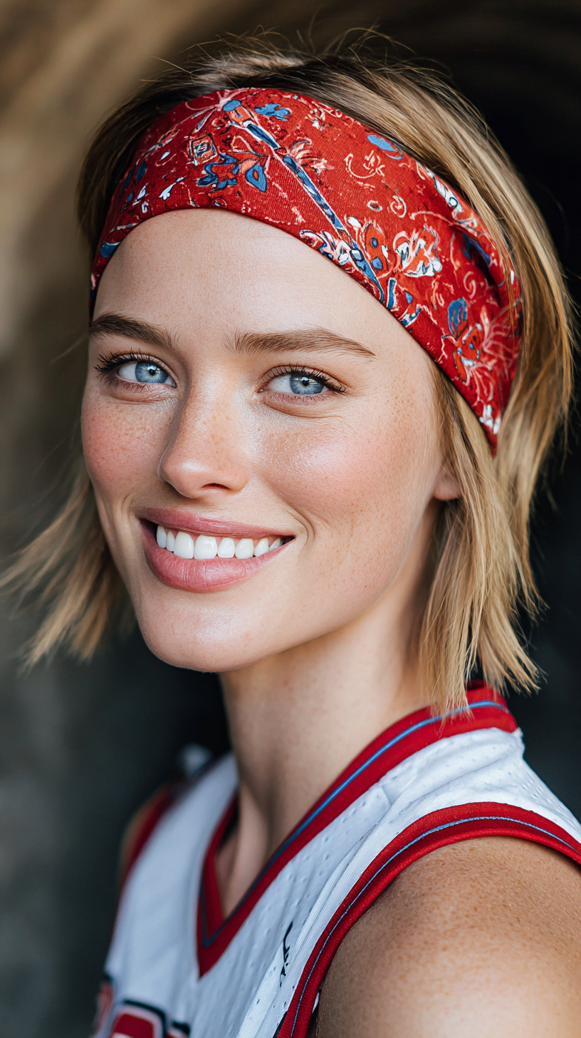 Playful Textured Bob with Stylish Headband