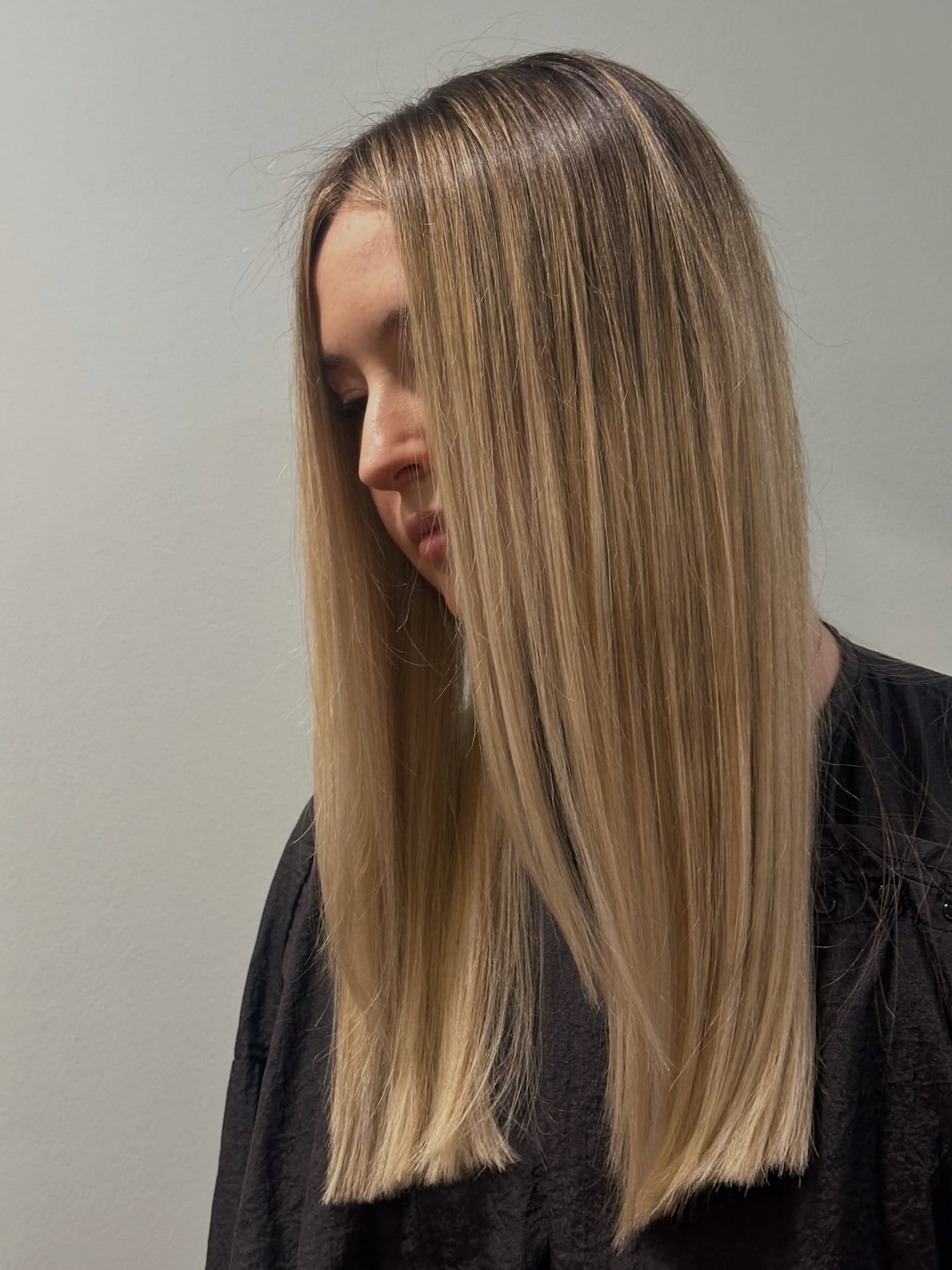 Silky Long Blunt Cut with Subtle Dimension