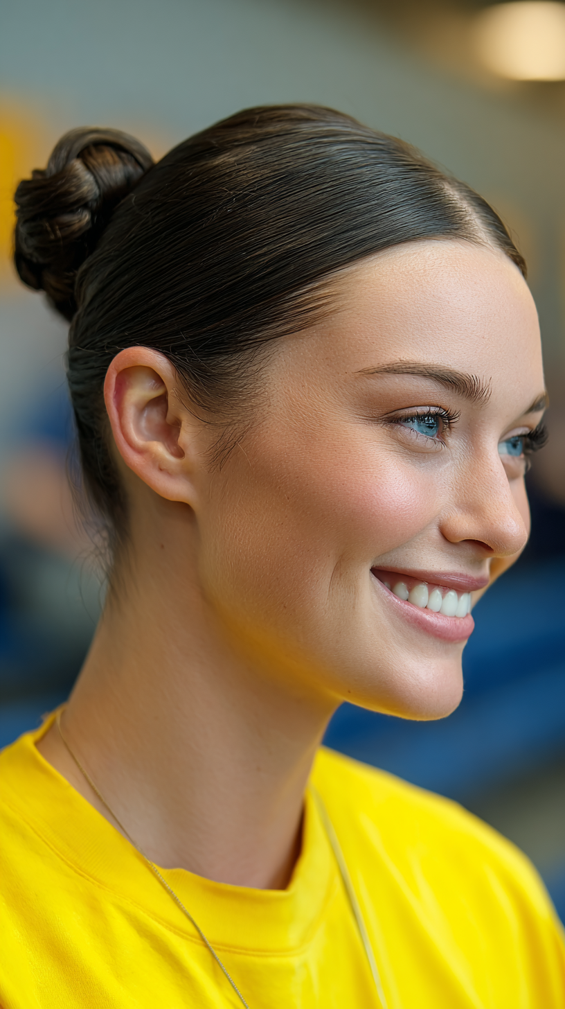 Sleek Low Bun with Polished Finish