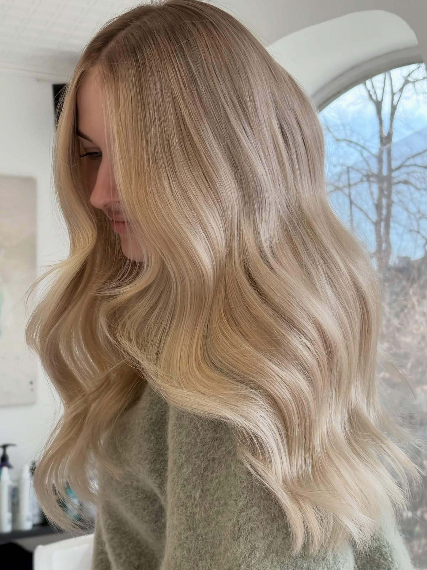 Soft Cascading Waves with Sunlit Highlights