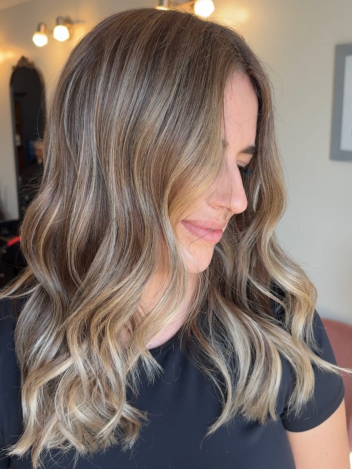 Soft Natural Waves with Balayage Highlights
