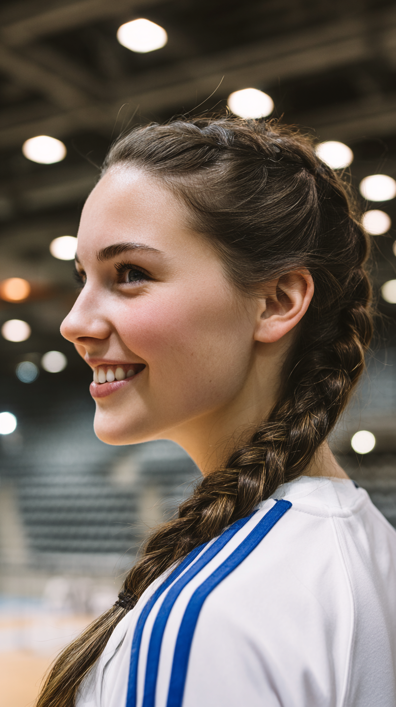 Sporty Double Braids with Defined Texture