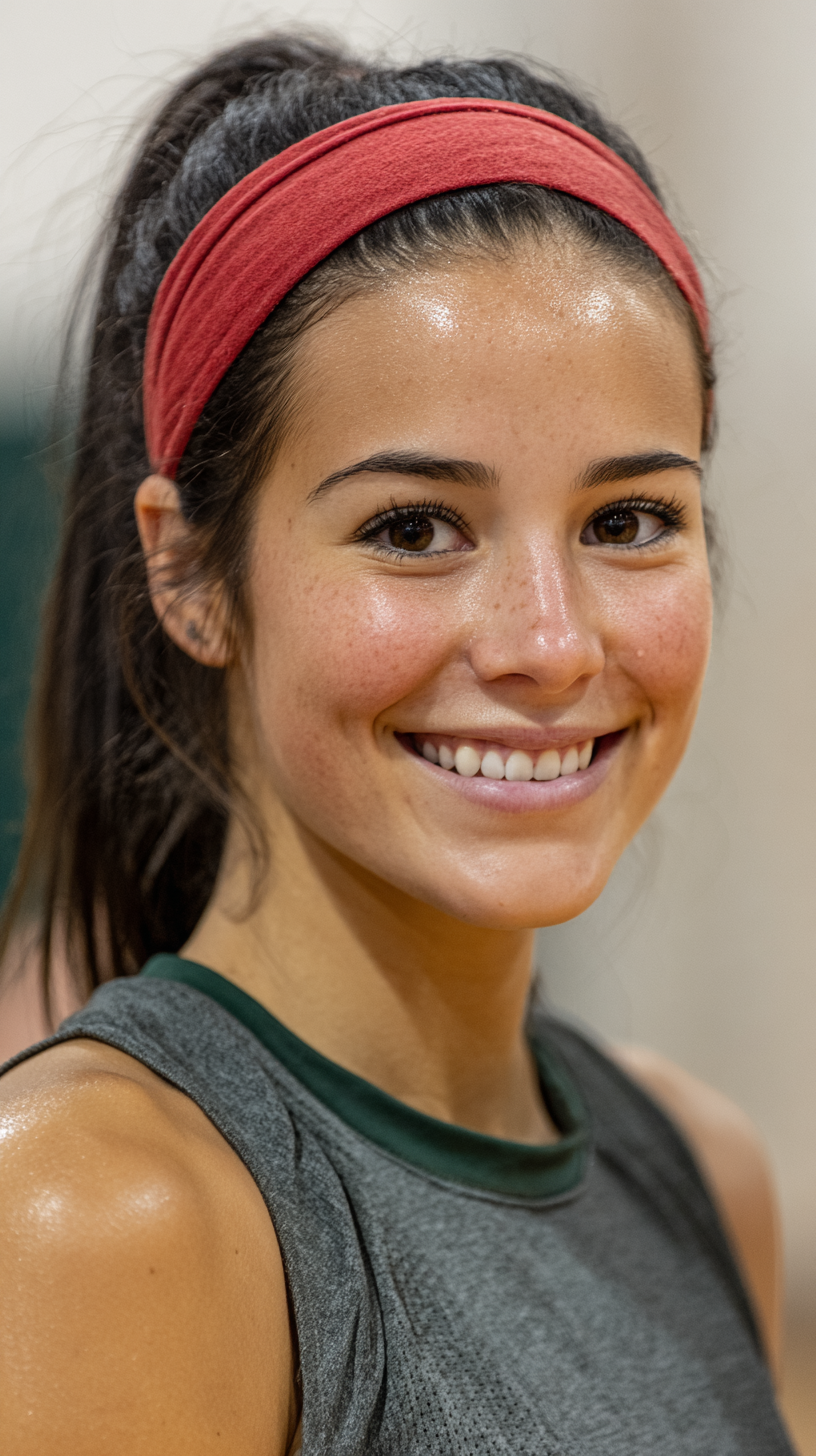 Sporty High Ponytail with a Fun Headband