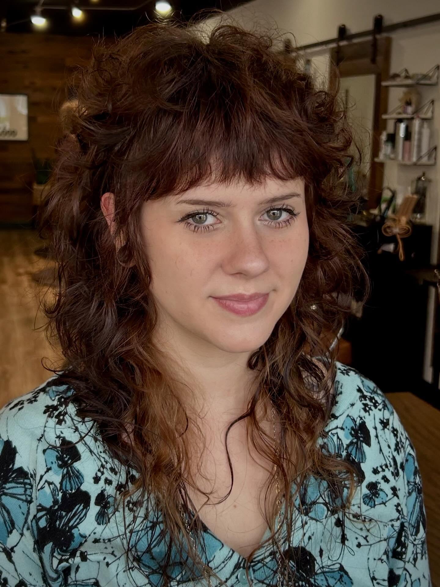 Textured Curly Shag with Face-Framing Layers