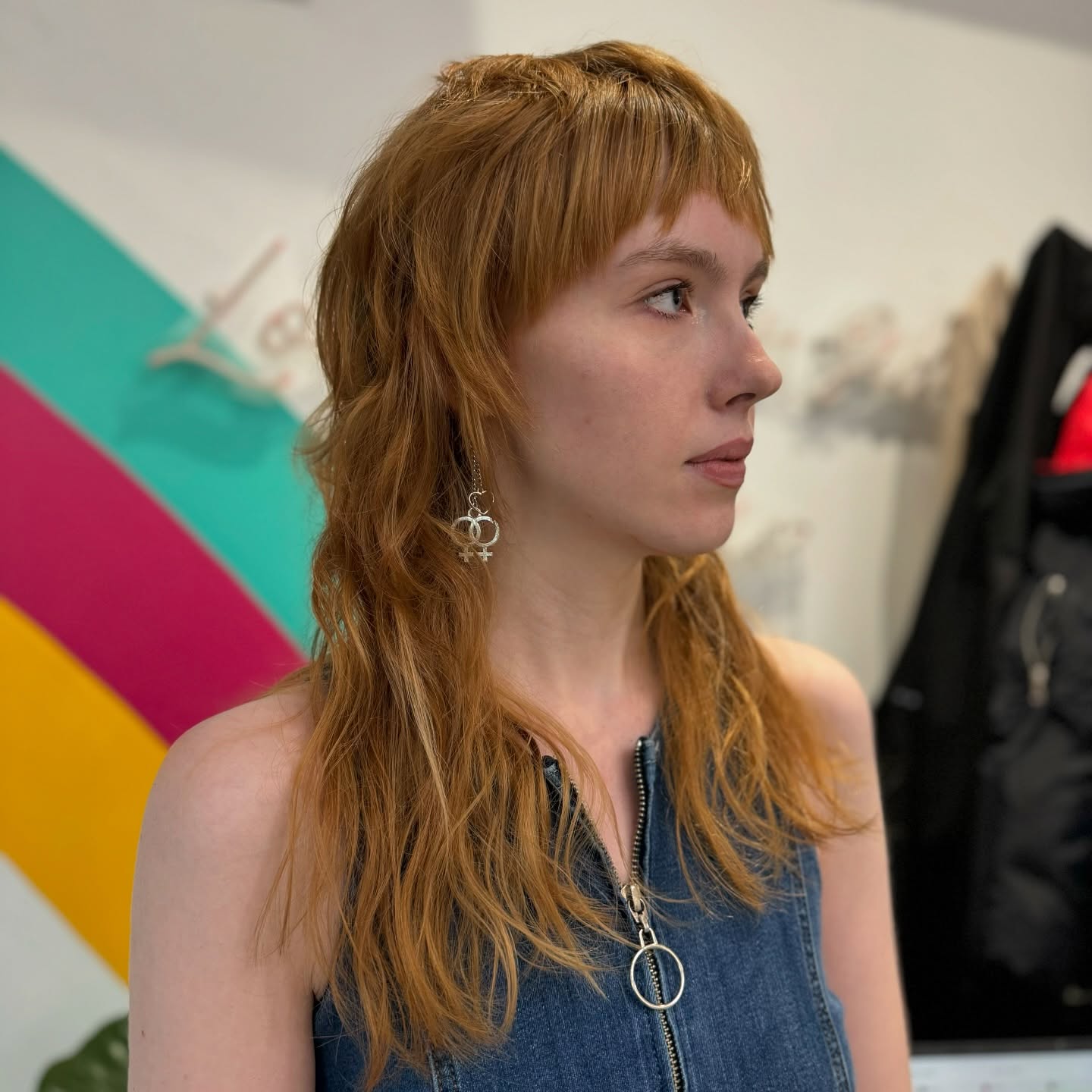 Trendy Textured Mullet with Soft Fringe