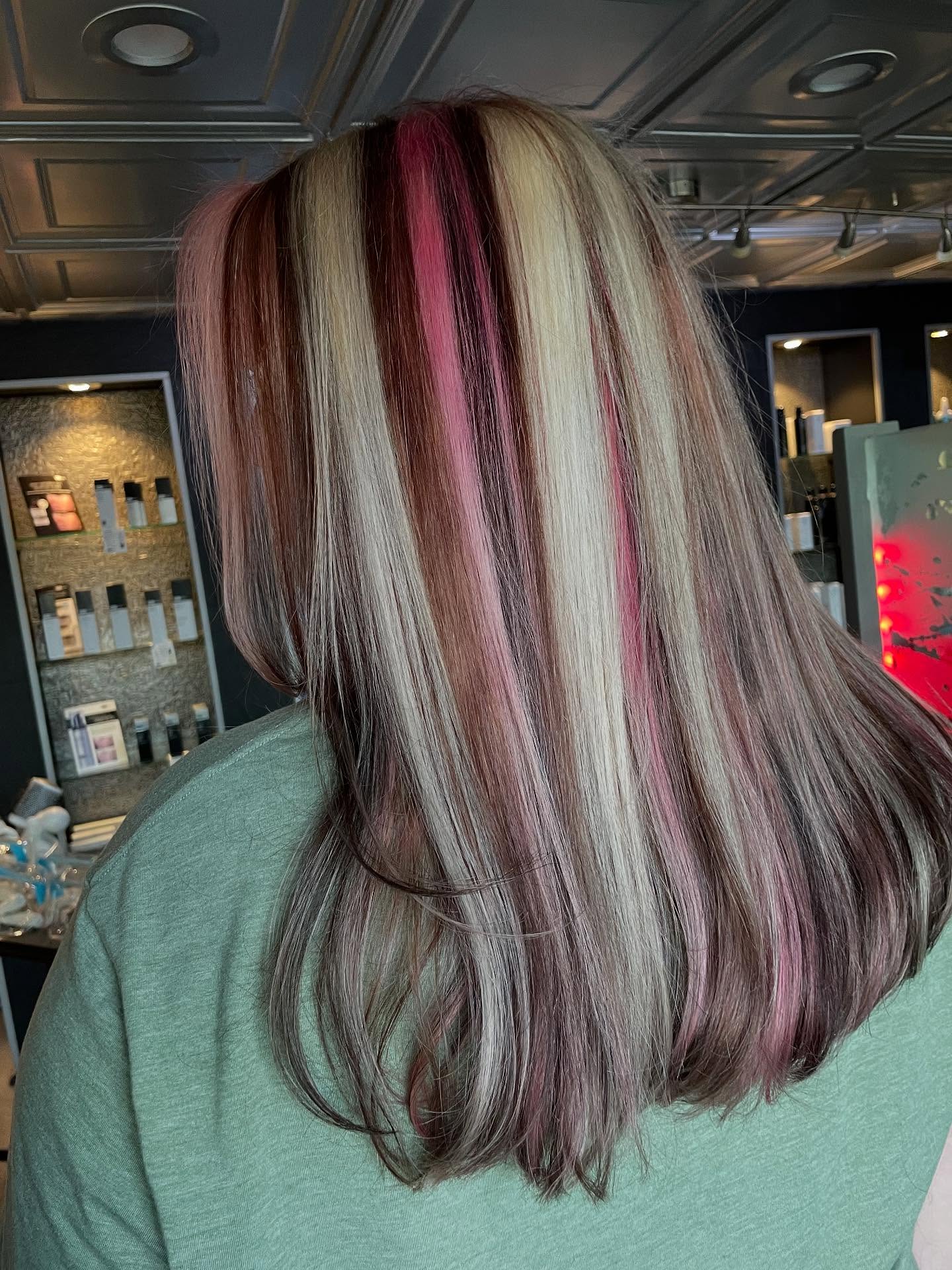 Bold Multicolored Stripes with Long Layers