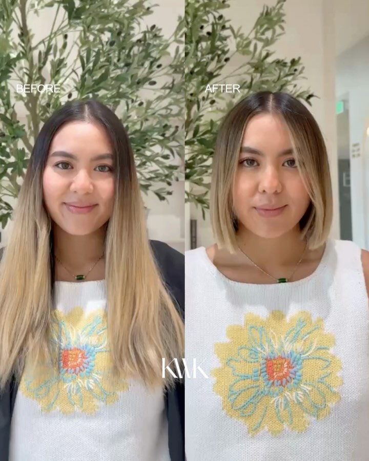 Modern Blunt Bob with Subtle Caramel Tones
