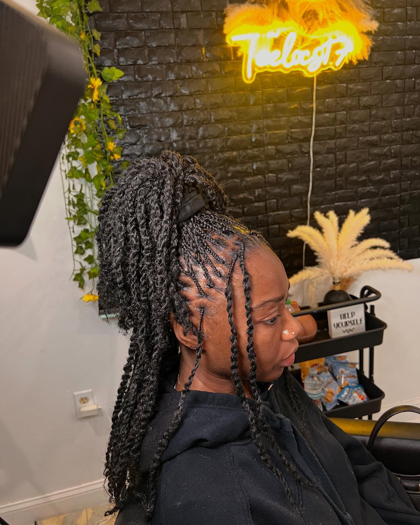 Stylish High Ponytail with Twisted Accents