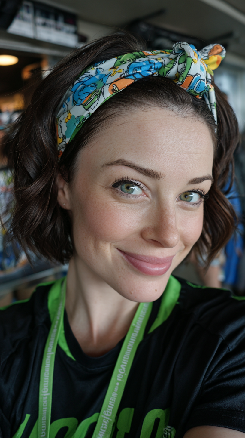 Playful Textured Bob with Fun Headband