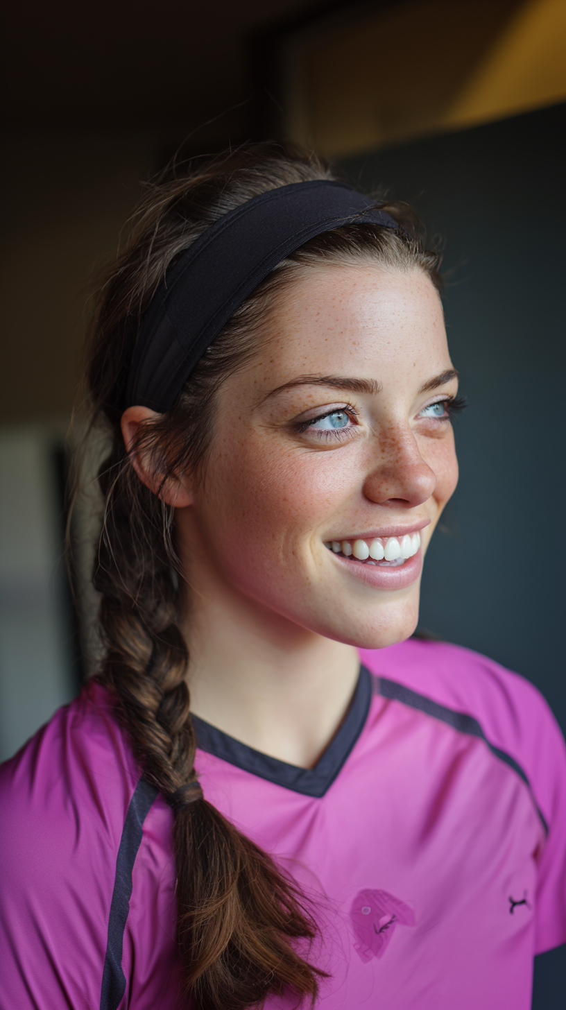 Sporty Braided Hairstyle with Natural Texture