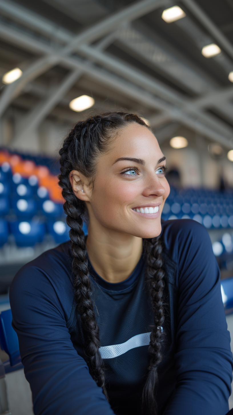 Sporty Double Braids for Active Lifestyles