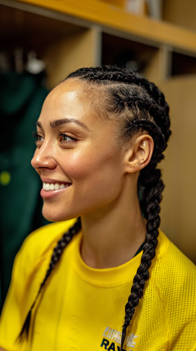 Sporty Double Dutch Braids for Active Lifestyles