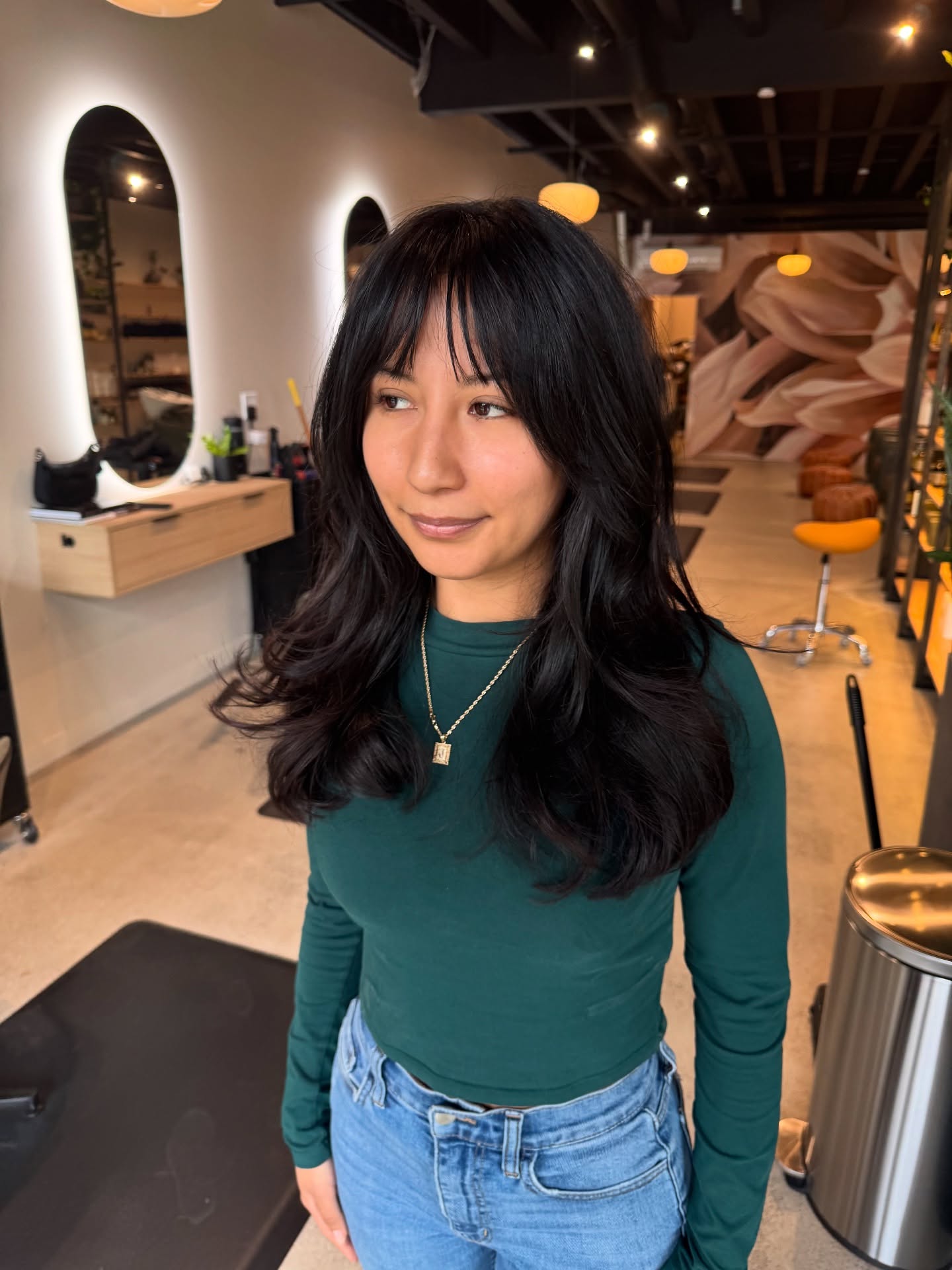 Modern Textured Layers with Whispy Bangs