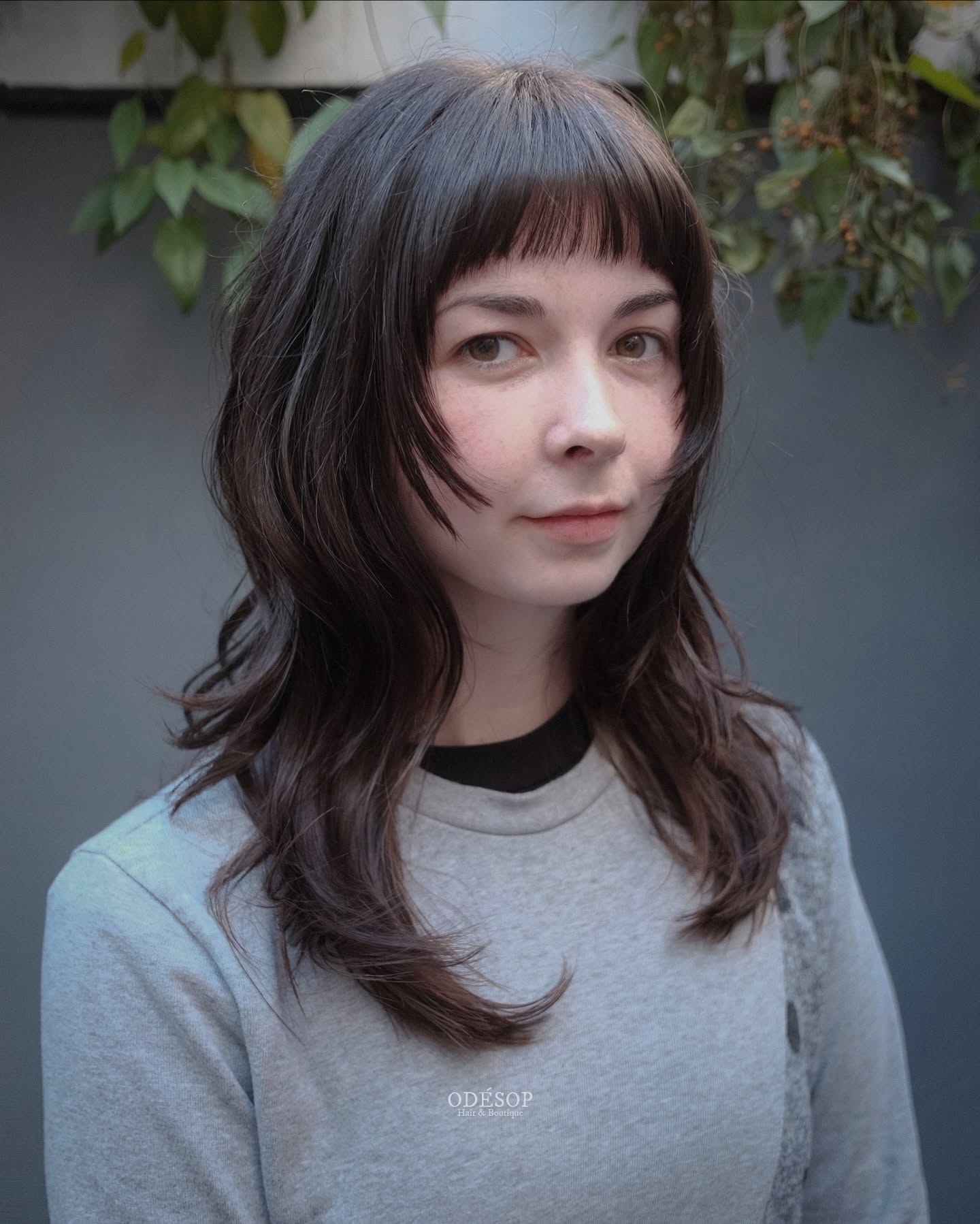 Textured Long Hair with Whispy Bangs
