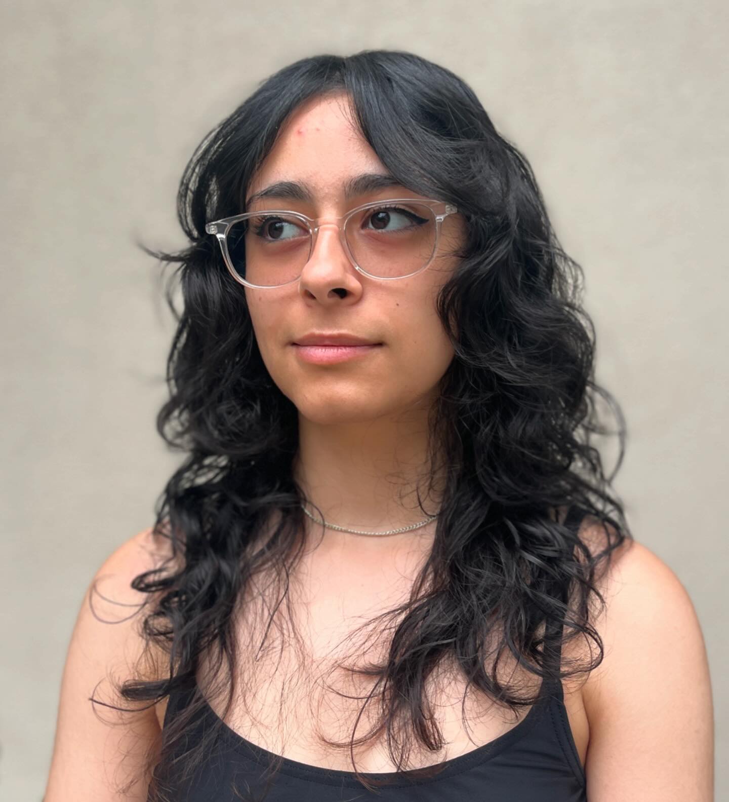 Textured Wavy Layered Cut with Face-Framing Bangs