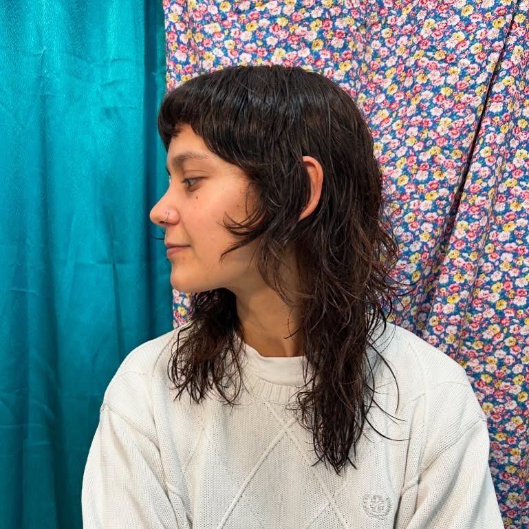 Trendy Textured Wavy Cut with Soft Bangs