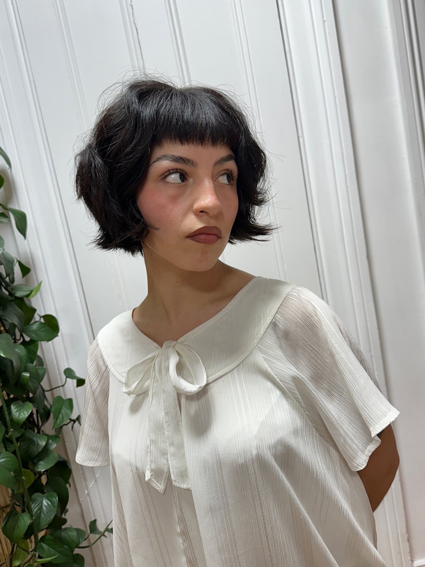 Chic Textured French Bob with Fringe