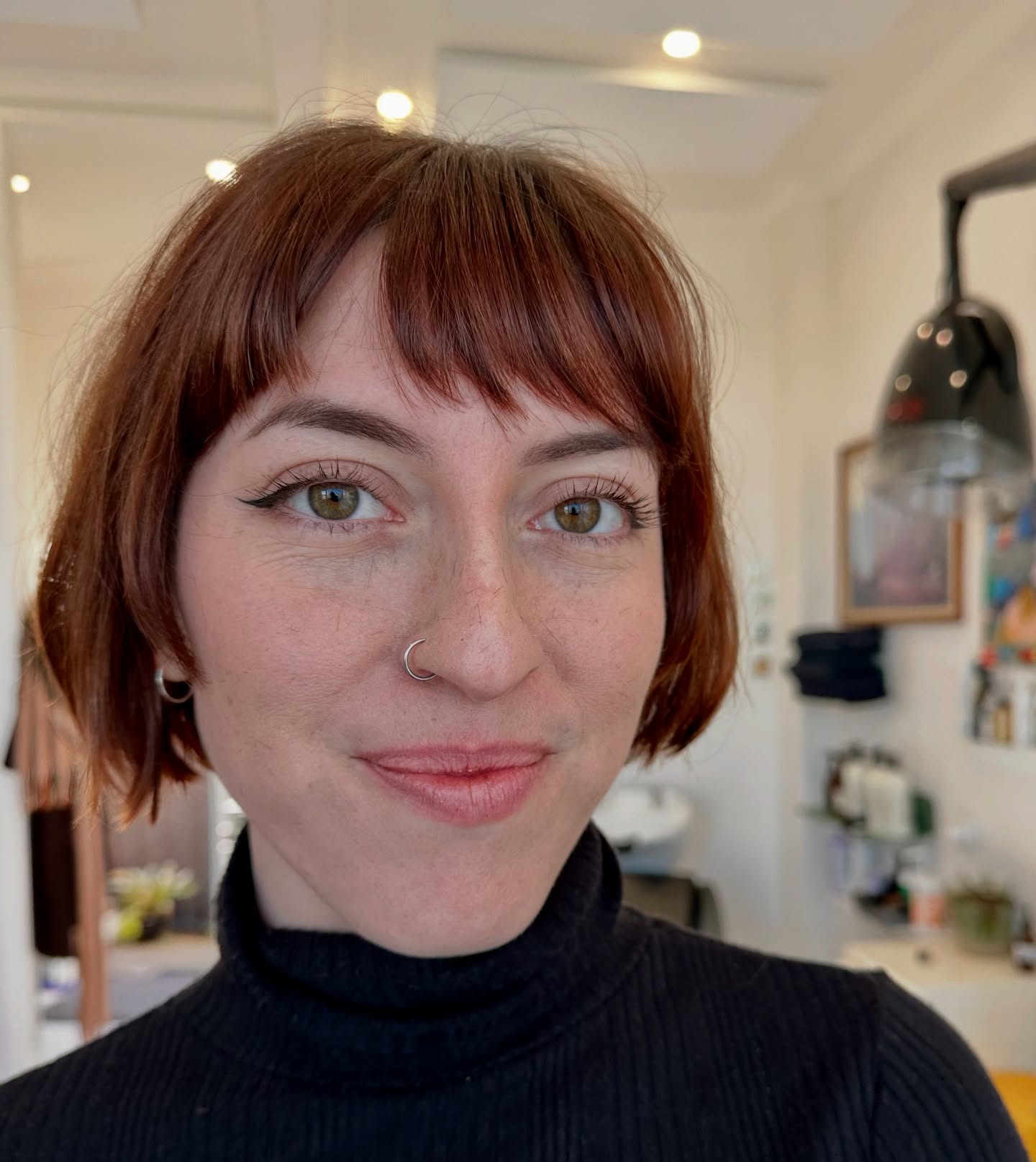 Contemporary Textured French Bob with Soft Fringe