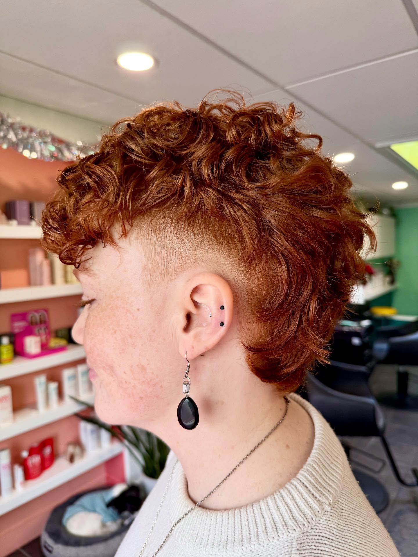 Curly Textured Crop with Undercut