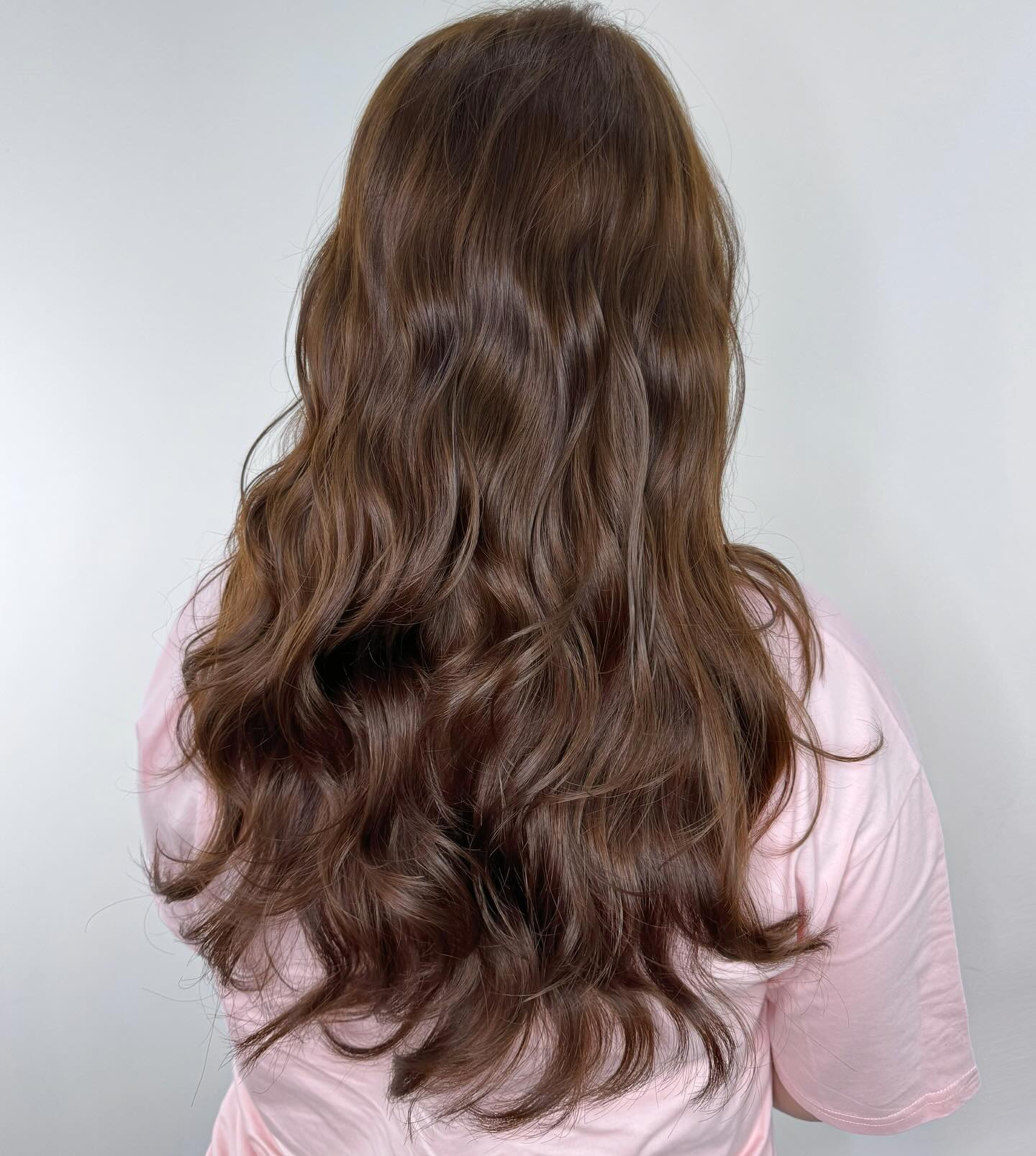 Elegant Rich Brown Long Hair with Soft Waves