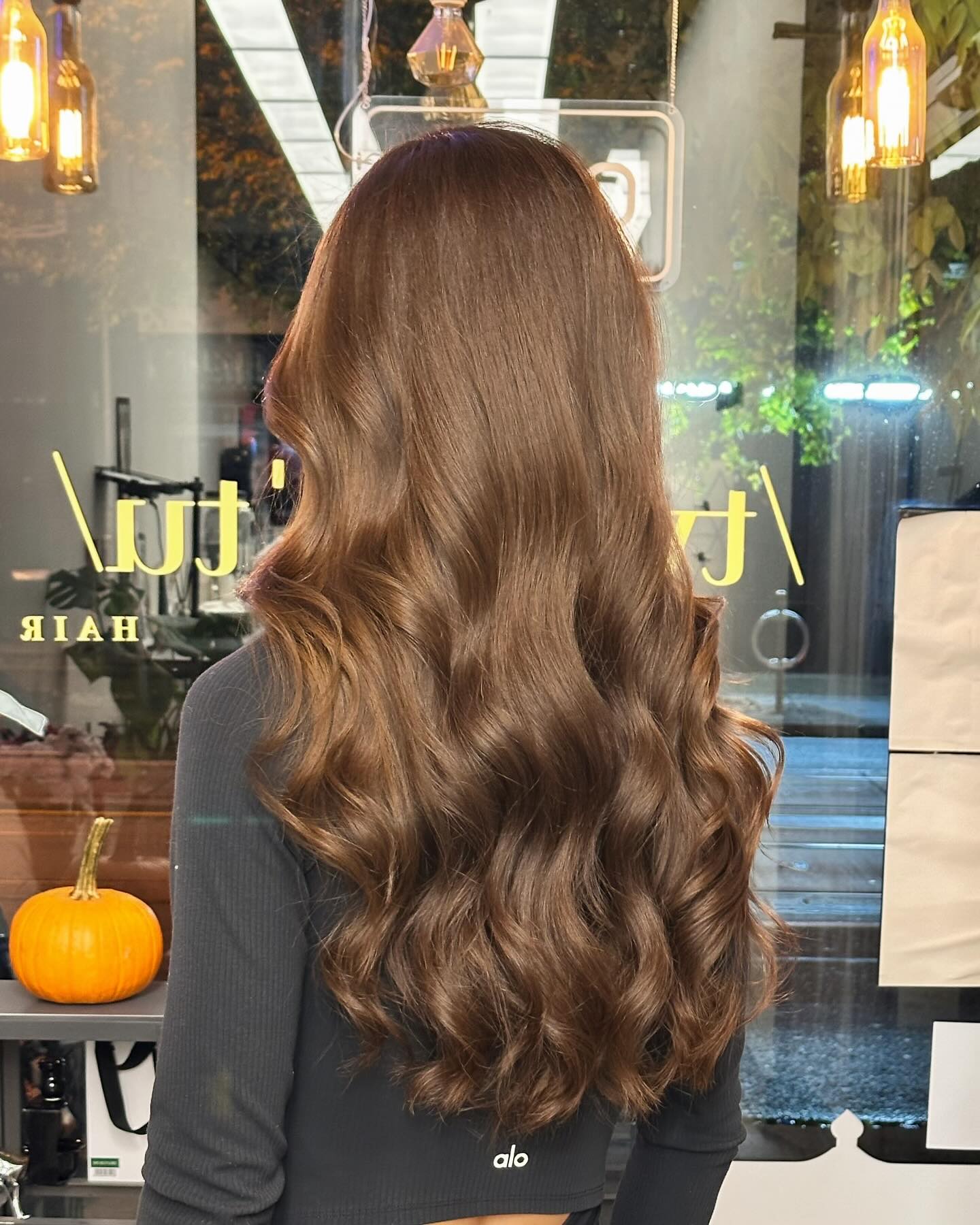 Luxurious Long Brown Waves with Soft Curls