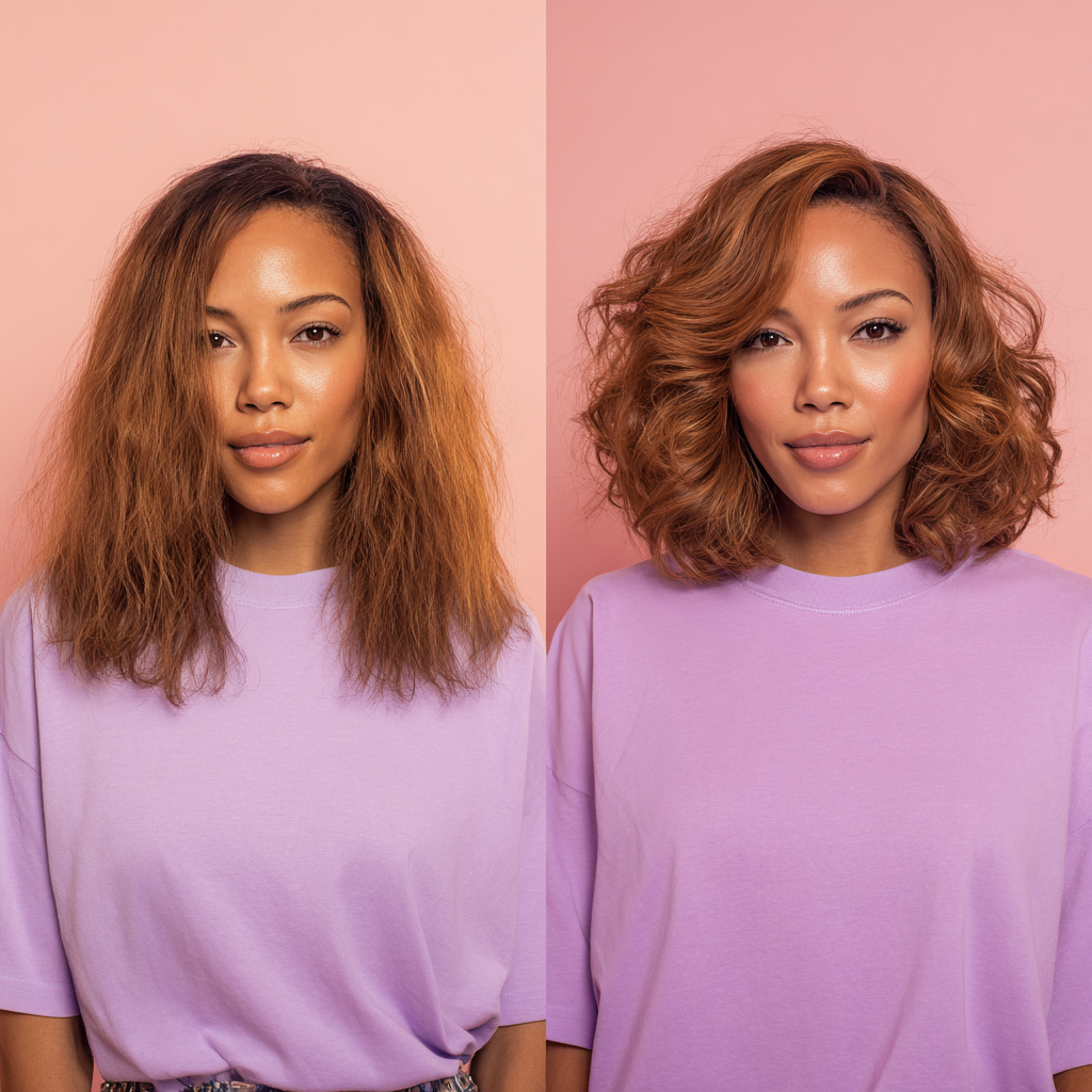 Sunkissed Copper Curls with Textured Layers