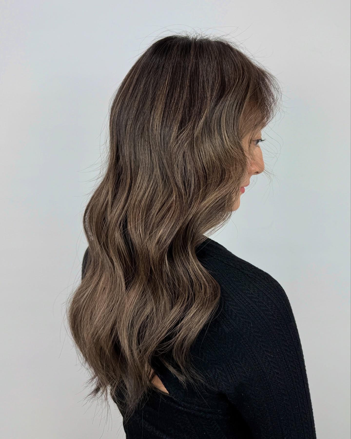 Textured Ash Brown Waves with Subtle Dimension