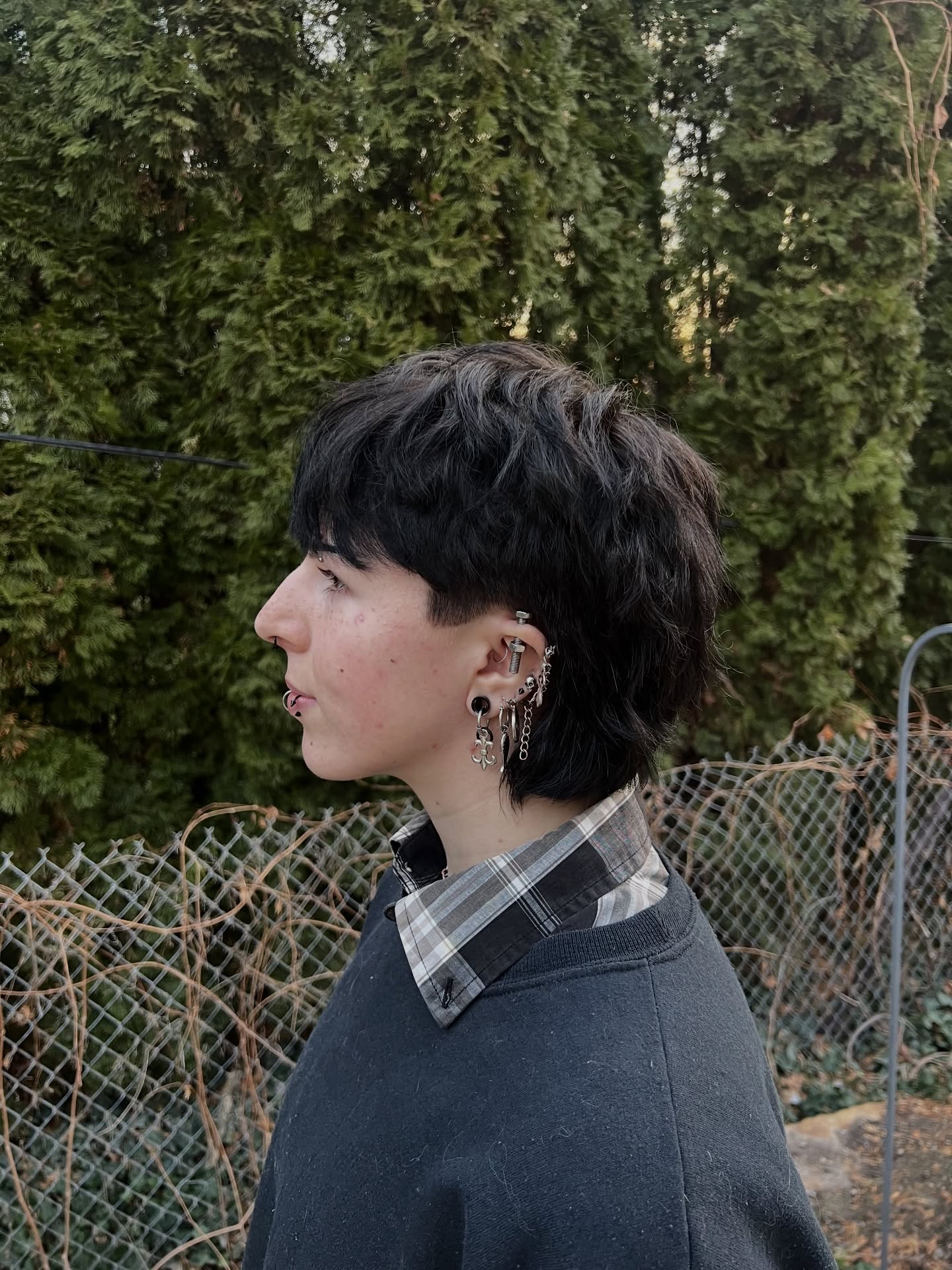 Textured Crop with Soft Waves and Defined Edges