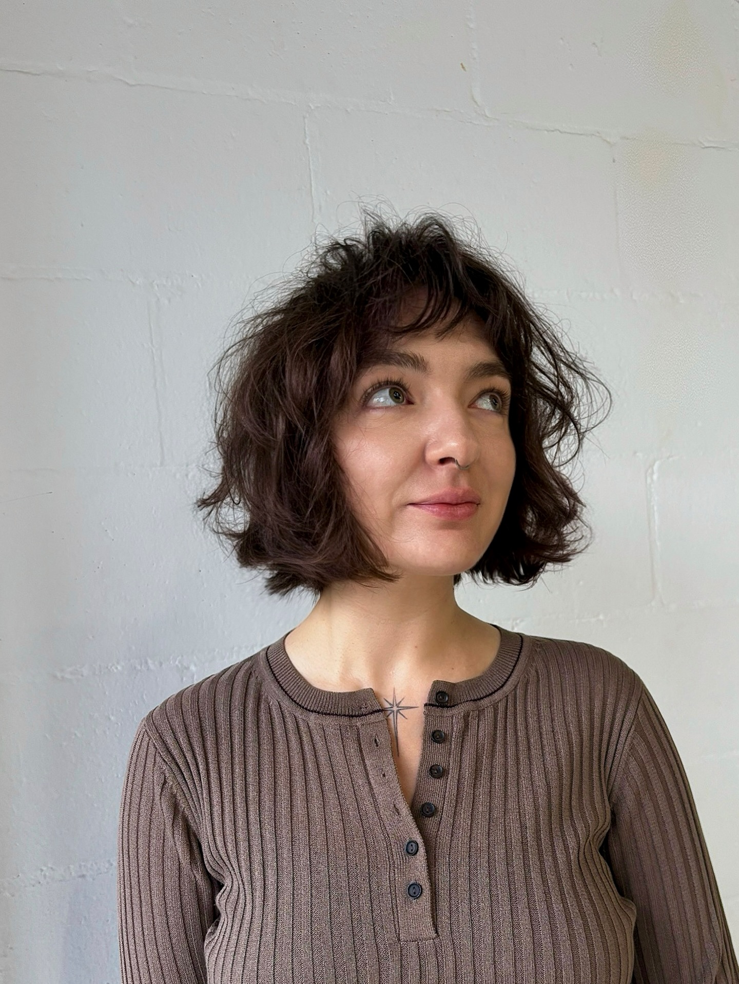 Textured French Bob with Defined Curls