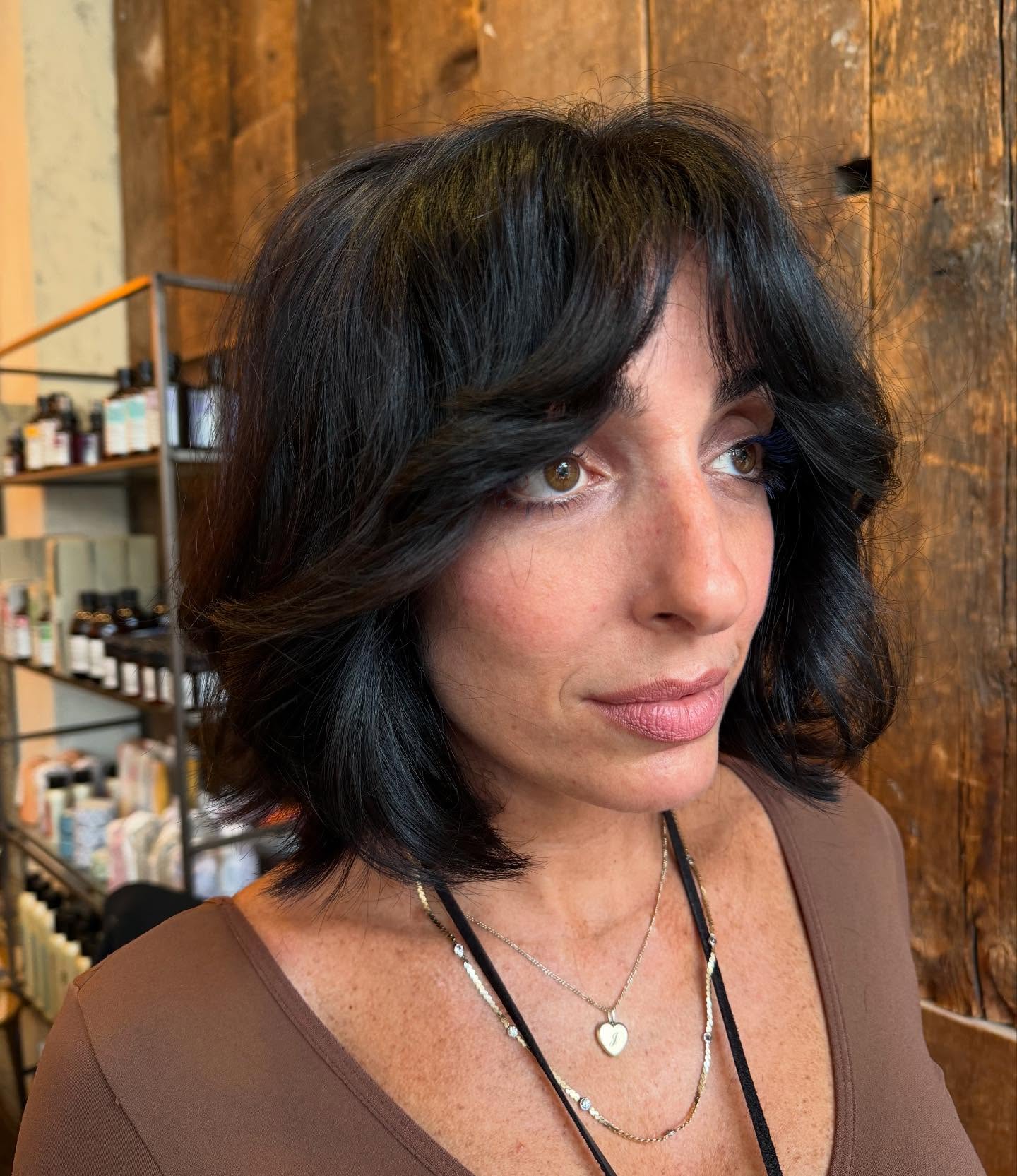 Textured French Bob with Wispy Bangs