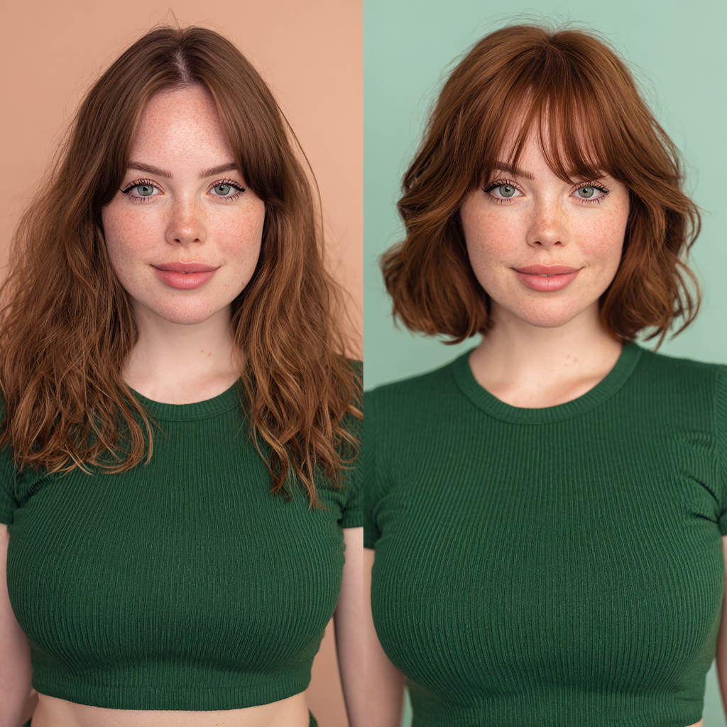 Chic Textured Bob with Soft French Bangs for Round Faces